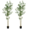 thumbnail image 1 of 6ft Artificial Olive Tree with Natural Wood Trunk and Lifelike Fruits,Faux Olive Plants for Home Office Decor Indoor Artificial Olive Tree-2 Pack, 1 of 8