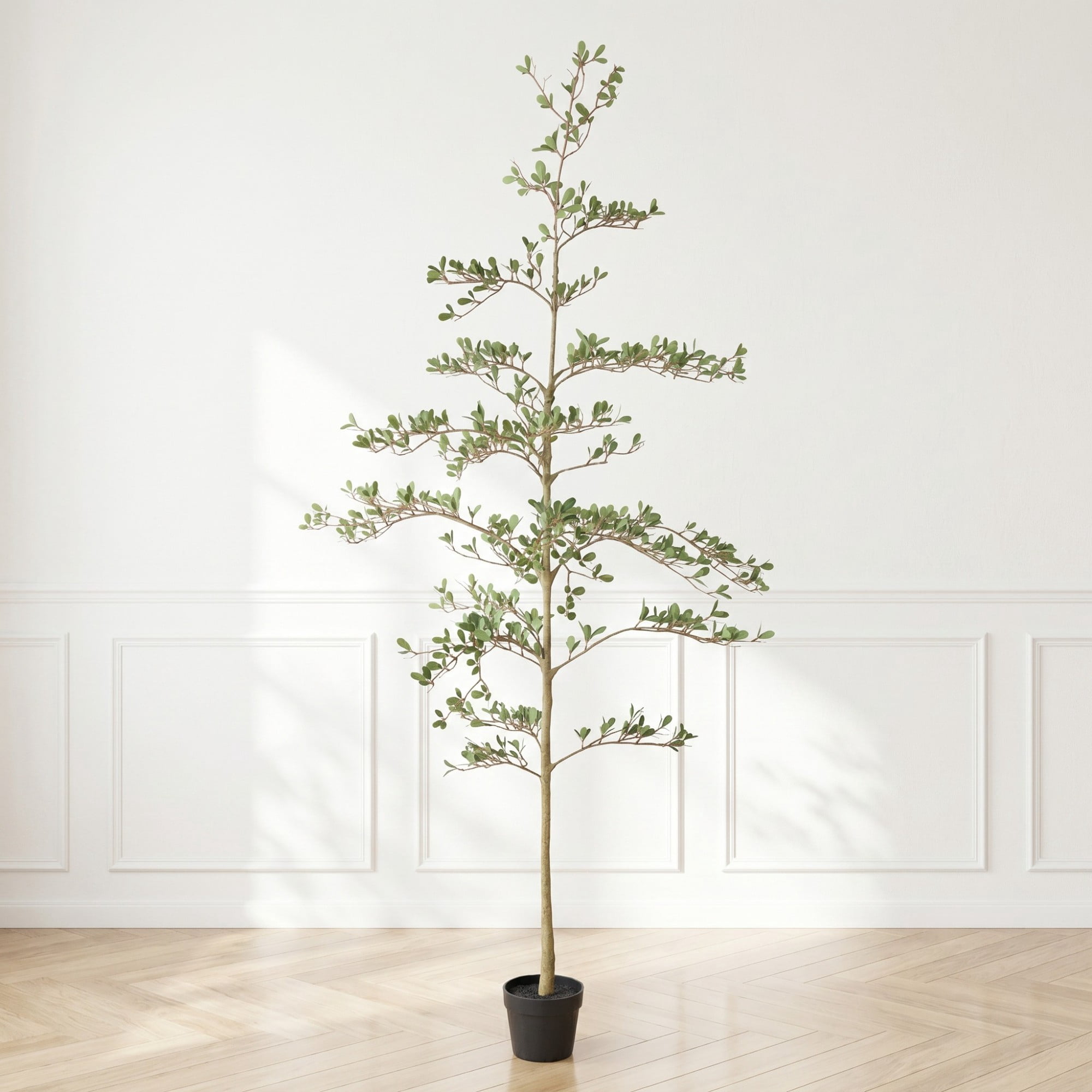 6FT Artificial Olive Tree with Black Plastic Pot,Realistic Tall Fake Plant for Indoor Home Living Room Decor