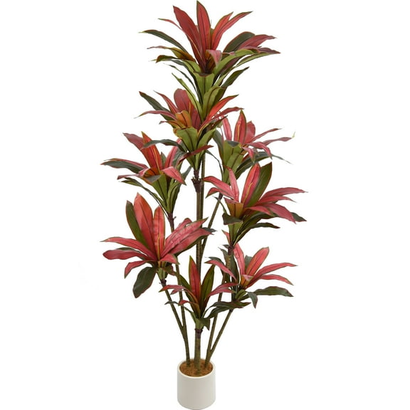 6FT Artificial Plants Indoor Dracaena Tree, Tall Large Faux Plants with Realistic Leaves, Fake Tree Floor Plant Dragon Tree for Home Office Decor