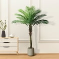 6FT Artificial Sago Palm Tree Tall Fake Palm Plant with 12 Pcs
