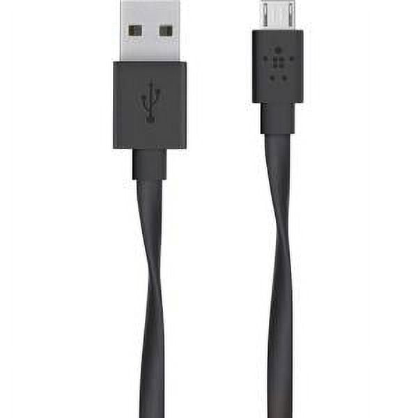 6FT BLK MIXIT FLAT MICRO-USB TO USB-A SYNC/CHARGE CABLE