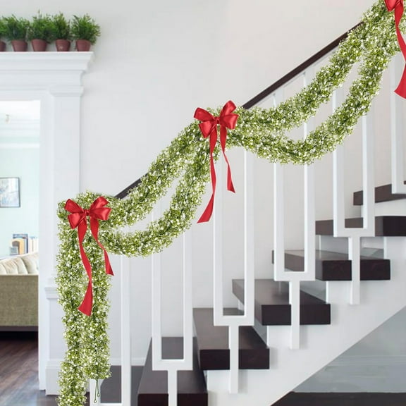 6FT Babys Breath Garland,Spring Summer Babys Breath Artificial Flowers Vines,Faux White Hanging Baby Breath Garland,Real Touch Fake Babys Breath Gypsophila for Wedding Party Backdrop Wall Home Decor