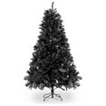 6FT Black Christmas Tree, Christmas Pine Tree with1600 PVC Branch Tips