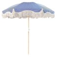 6FT Boho Beach Umbrella with Tassel UV 50+ Fringe Holiday Umbrella