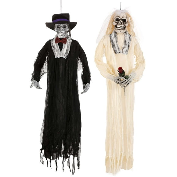 6FT Bride and Groom Skeleton Decoration Set