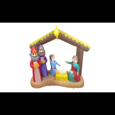 6FT CHRISTMAS LED INFLATABLE NATIVITY SCENE
