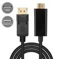 thumbnail image 1 of 6FT Display Port DisplayPort DP to HDMI Cable Adapter Gold Full HD 1080P 4K US, 1 of 10