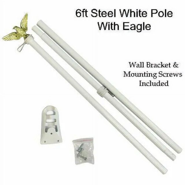 6ft flag poles for outside ho e with eagle topper tangle free flag