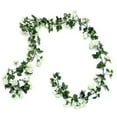 thumbnail image 1 of 6FT Flower Garland Fake Flower Rose Vine Lifelike Silk Decorative Wall Hanging Plant for Wedding Arch Door Arrangement Party Garden Home Bedroom Office Decoration,69 Flower Heads, 1 of 1