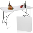 6FT Folding Table Long Foldable Dining Table with Portable Carrying