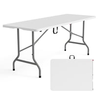 PEXMOR 6' Portable Collapsible Plastic Folding Table (White)
