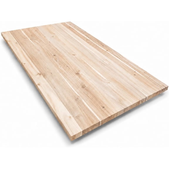 6FT Full-Length Acacia Butcher Block Island Countertop (72" x 39" x 1.5"), Unfinished Solid Wood Table Top with No Finger Joints for Kitchen Island & 4-6 Seat DiningTable