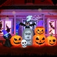 thumbnail image 1 of 8FT Halloween Inflatables Outdoor Decoration, White Ghost, Pump8FT Halloween Inflatables Outdoor Decoration, Pumpkin, Blow up Yard Decoration with LED Lighkin, Blow up Yard Decoration with LED Lights, 1 of 8
