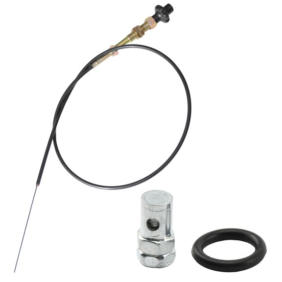 6FT Heavy Duty Vernier Control Cable Black Locking Throttle Cable 6FT