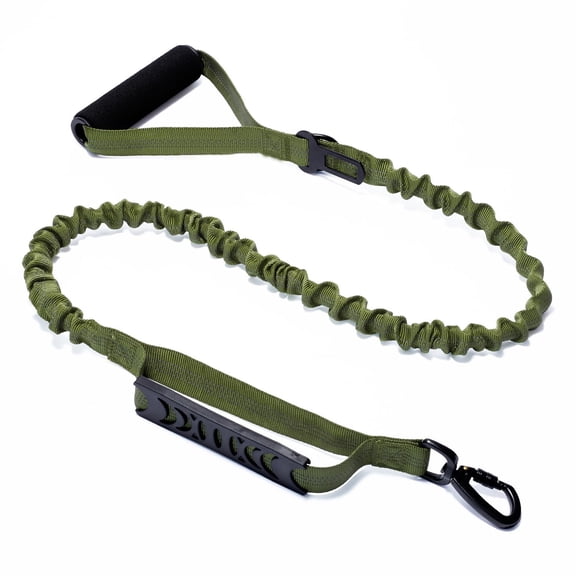 6FT Highly Reflective Heavy Duty Elastic Bungee Medium and Large Dog Leash Shock Absorbing with Comfortable Padded Handle and Traffic Handle Suitable for Training