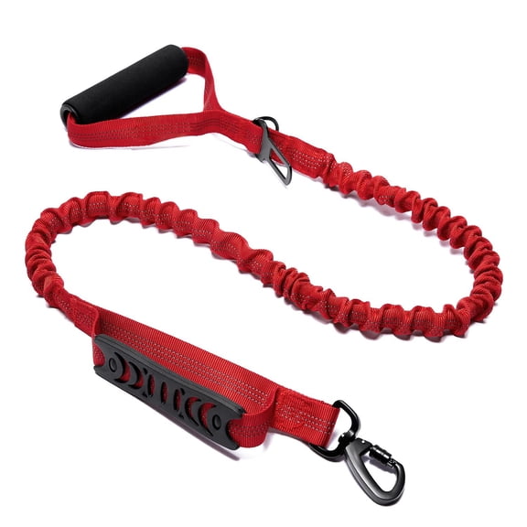 6FT Highly Reflective Heavy Duty Elastic Bungee Medium and Large Dog Leash Shock Absorbing with Comfortable Padded Handle and Traffic Handle Suitable for Training