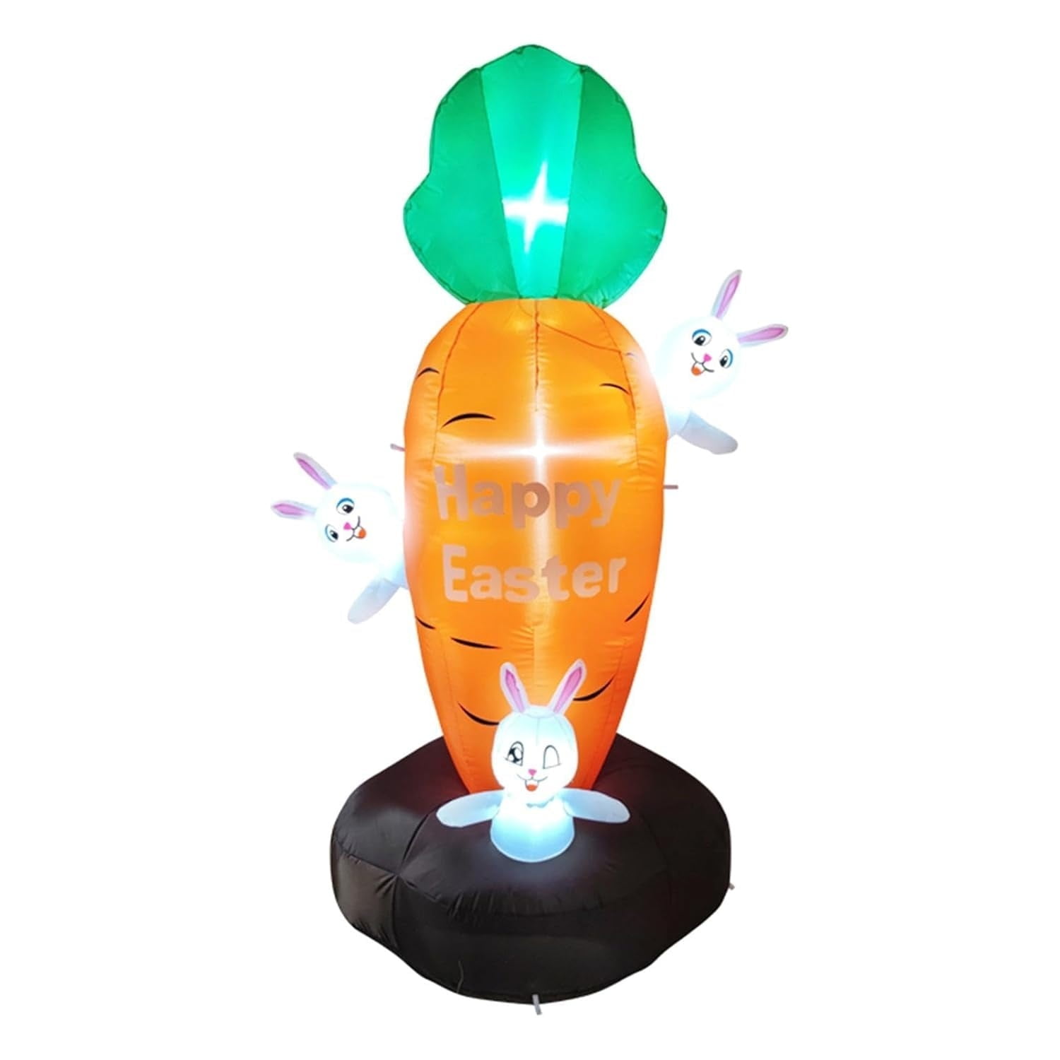 Easter Inflatable Tree 6FT Inflatable Easter Bunny with Carrot and Built-in LED Lights ...