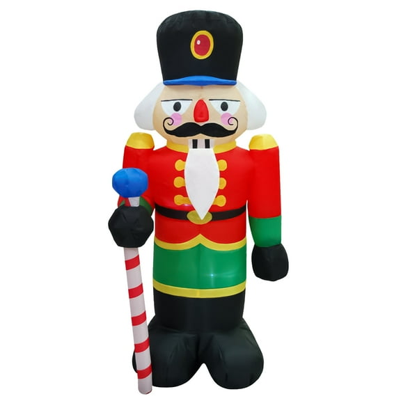 6 Ft. Red Fabric Inflatable Nutcracker