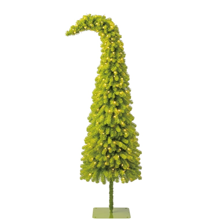 6' Pre-Lit Lawndale Spruce Green Artificial Christmas Tree with