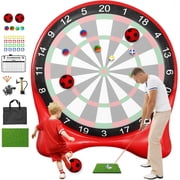 6FT Large Dartboard, Indoor and Outdoor Soccer Darts Game, golf darts throwing, dartboard target, suitable for outdoor games.Red