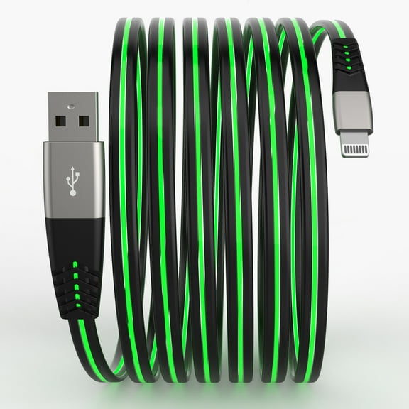 6FT Led Light up Phone Charger CordUSB Fast Charging Cord Lightning Cables  for iPhone 14 13 12 11 Pro Max XR XS X/8Plus/7Plus/6Plus/5s/iPad iPod Touch More