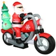 thumbnail image 1 of 6FT Lighted Santa Claus Rides Motorcycle Garden Decoration, 7 LED Lights (18W), Easy Install, Reusable Indoor Outdoor, 1 of 10