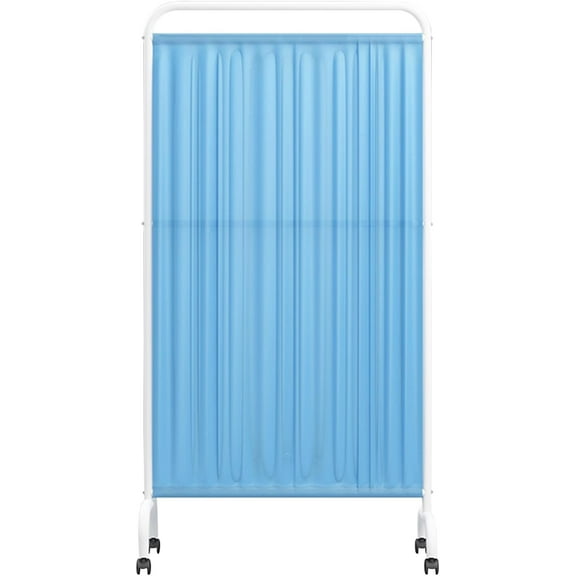 6FT Mobile Medical Privacy Screen, Folding Rolling Room Divider with 1-6 Panels, Standing Partition with Wheels for Clinic, Beauty Salon, and Office (Light Blue)