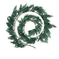 thumbnail image 1 of 6FT Norfolk Pine Wreath for Front Door, Real Touch Norfolk Pine Wreath Artificial Green Wreath Holiday Decoration for Home Decor（No light ）, 1 of 7