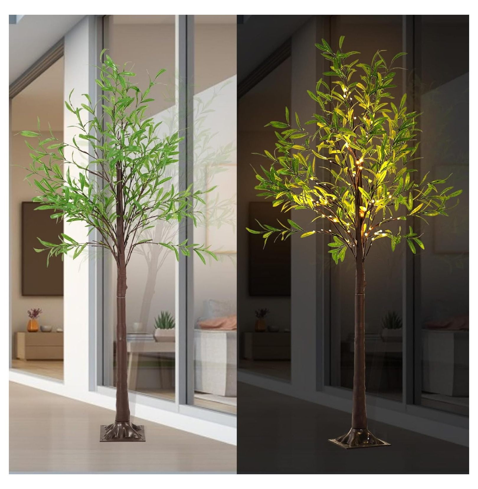 6FT Olive Tree with Lights Artificial Lighted Olive Tree Warm White