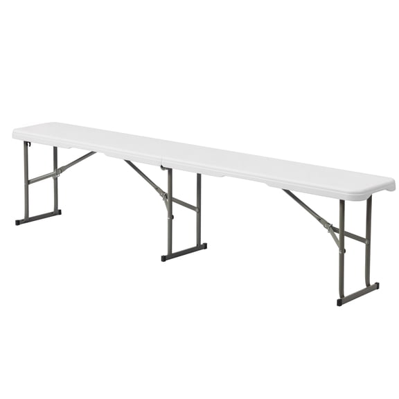 6FT Outdoor Foldable Bench for Party, Picnic, Camping & Wedding - Durable HDPE Top, Sturdy Steel Frame, Waterproof & Scratch-Resistant, Lightweight, Easy Storage