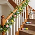 thumbnail image 1 of 6FT Pastel Easter Egg Garlands for Mantle with Lights, Artificial Colorful Spring Easter Garland with Flowers & Eggs for Home Window Wall Holiday Party Easter, 1 of 5