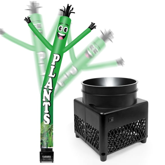6FT Plants Inflatable Tube Man with Blower (5.5'' Diameter) and Built-in LED - Wacky Waving Dancing Guy for Business Advertising Promotion