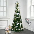 thumbnail image 1 of 6FT Pop Up Christmas Tree Artificial with Remote, Pull Up Christmas Tree with Pre-lit Warm Lights, Holiday Party Decorations, 1 of 8