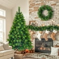 6FT PreLit Artificial Christmas Tree with Large Branches, Pine Cones