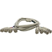 6FT Premium 4 BNC Component RGBS RGB+Sync Video Cable
