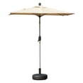 thumbnail image 1 of 6FT Rectangle Patio Umbrella with Push Button Tilt and Crank, 8 Durable Aluminum Ribs for Wind Resistance, UV-Resistant Canopy for Deck, Backyard, Poolside Shade in Neutral Beige, 1 of 8