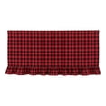 thumbnail image 1 of 6FT Red & Black Buffalo Plaid Ruffled Table Skirt, Woven Fabric Rustic Farmhouse Table Cover for Thanksgiving, Christmas Cabin Decor, Lodge Party, Dessert Table, 30 x 72 Inch, 1 of 7