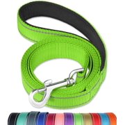 6FT Reflective Dog Leash with Soft Padded Handle for Training,Walking Lead for Large & Medium Dog,1 Inch Wide,Green