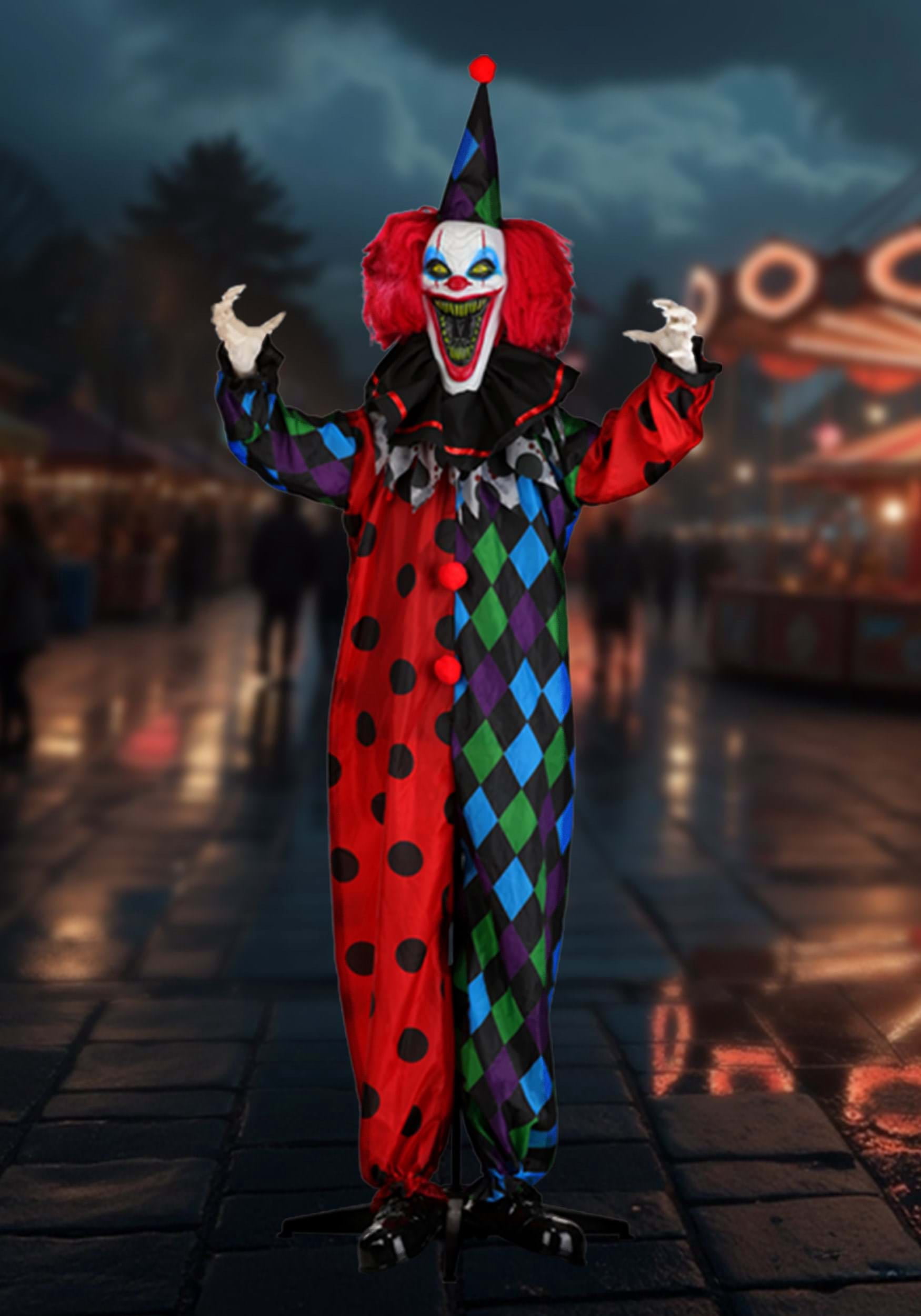 Devils Rictus 6FT Rictus the Evil Clown Animated Decoration - Scream Saver - Walmart.com
