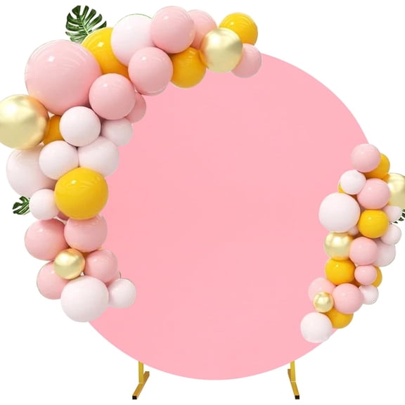 6FT Round Wedding Arch Cover for 6FT Circle Arch Stand, Thick Polyester Fabric Adjustable Circle Arch Backdrop Cover for Wedding Birthday Party Shower Photography Decoration()