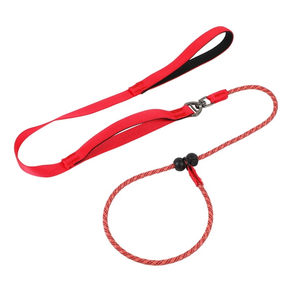 6FT Slip Lead Dog Leash with Double Padded Handle, Anti-Tangle Slip Leads for Dogs, Reflective Nylon No-Pull Training Leash for Small Medium Dogs, Sky Blue
