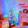 thumbnail image 1 of 6FT Sliver Pre-Lit Artificial Christmas Tree, Hinged Full Tree with Metal Stand, 800 Branch Tips, 300 LED Lights,11 Lighting Modes, Holiday Decoration Tree for Indoor and Outdoor, 1 of 9