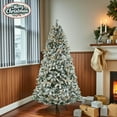 thumbnail image 1 of 6FT Snow-Flocked Christmas Tree with LED Lights, Pre-Lit Artificial Holiday Tree with 11 Lighting Modes and Stepless Dimming, for Living Room, Office or Entryway Décor, 1 of 7