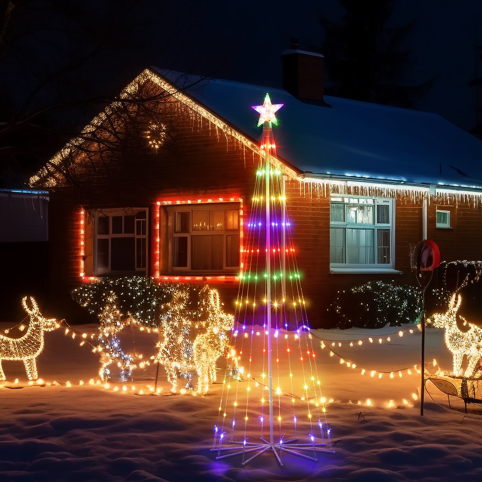 6FT Solar LED Outdoor Christmas Tree