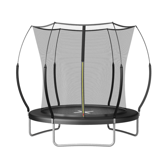 6FT Springless Trampoline with 3 W-legs, Recreational Trampolines with No-Gap Design Zipper System, Springfree no Gap Trampoline with Bungee Cords for Outdoor Garden Yard, Black
