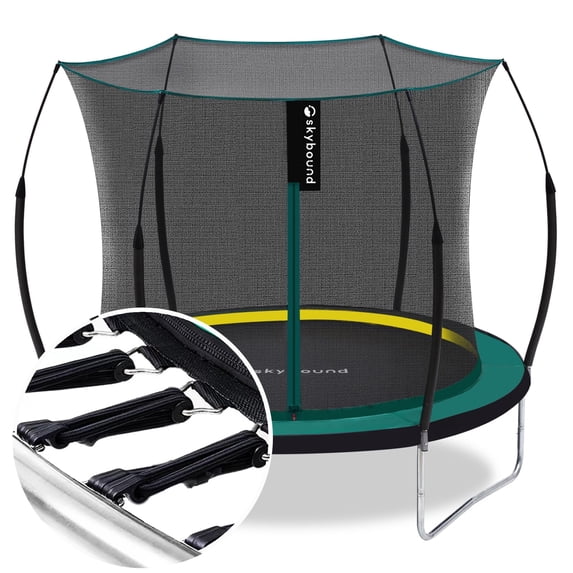 6FT Springless Trampoline for Kids and Adults - Recreational Trampolines with AntiRust Coating - Bungee Cords Outdoor Trampoline for Kids - No-Gap Design Zipper System