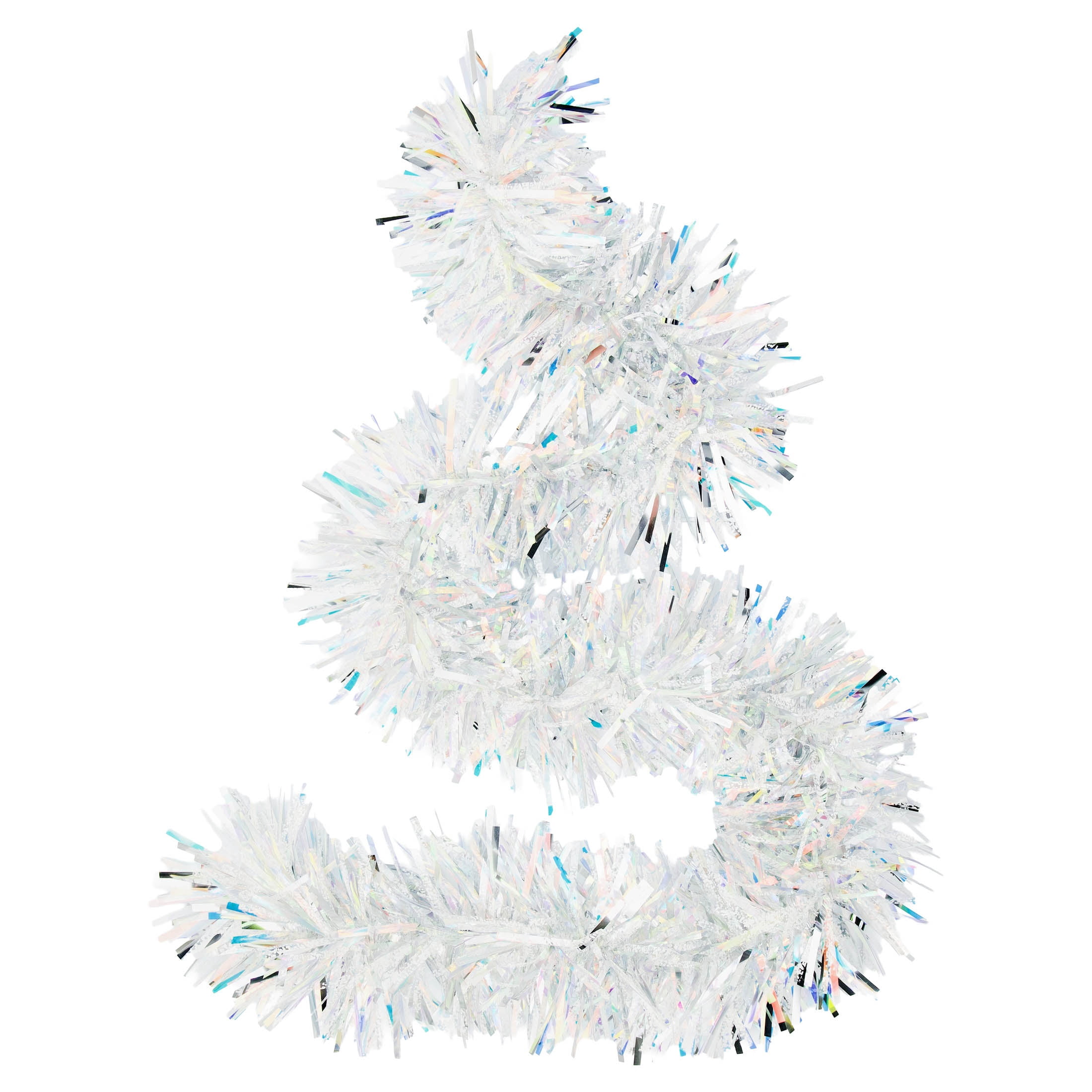 Chunky Tinsel Christmas Garland, White, 6', by Holiday Time