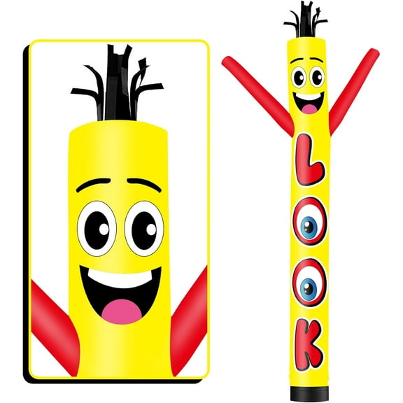 6FT Tall Look Inflatable Tube Man (9''Diameter) Wacky Wavy Dancing Guy for Outdoor Decoration Advertising Business Promotion (Blower Not Included)