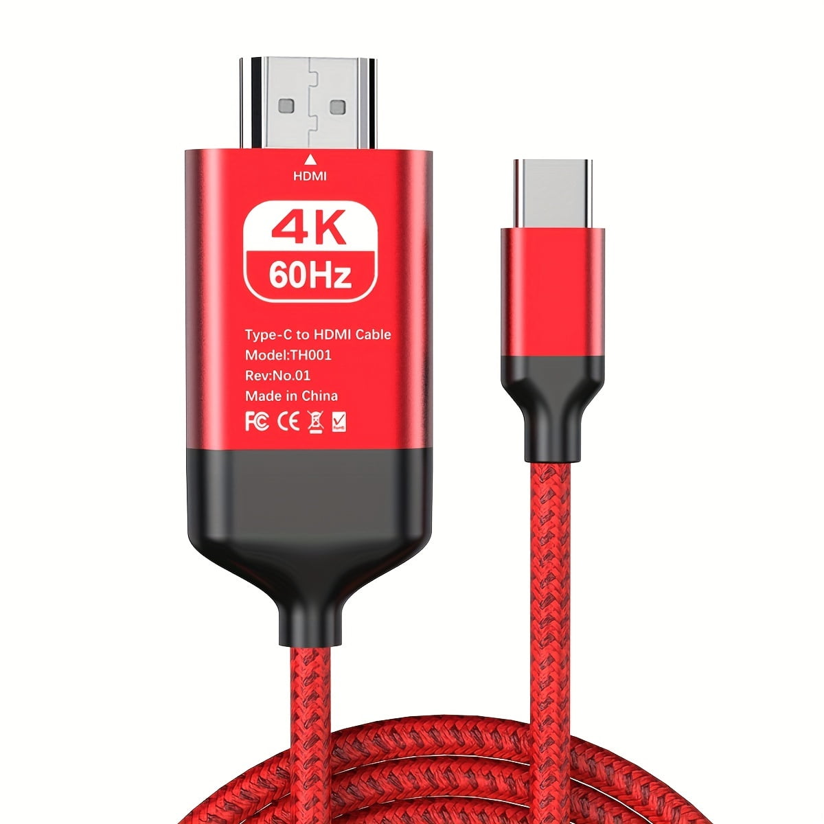 Cable adaptador de alta calidad BOREAN HD 1080P TV convertidor USB-C tipo C  a HDMI Cable nuevo 4K*2K 2M USB 3.1 HDTV/Multicolor