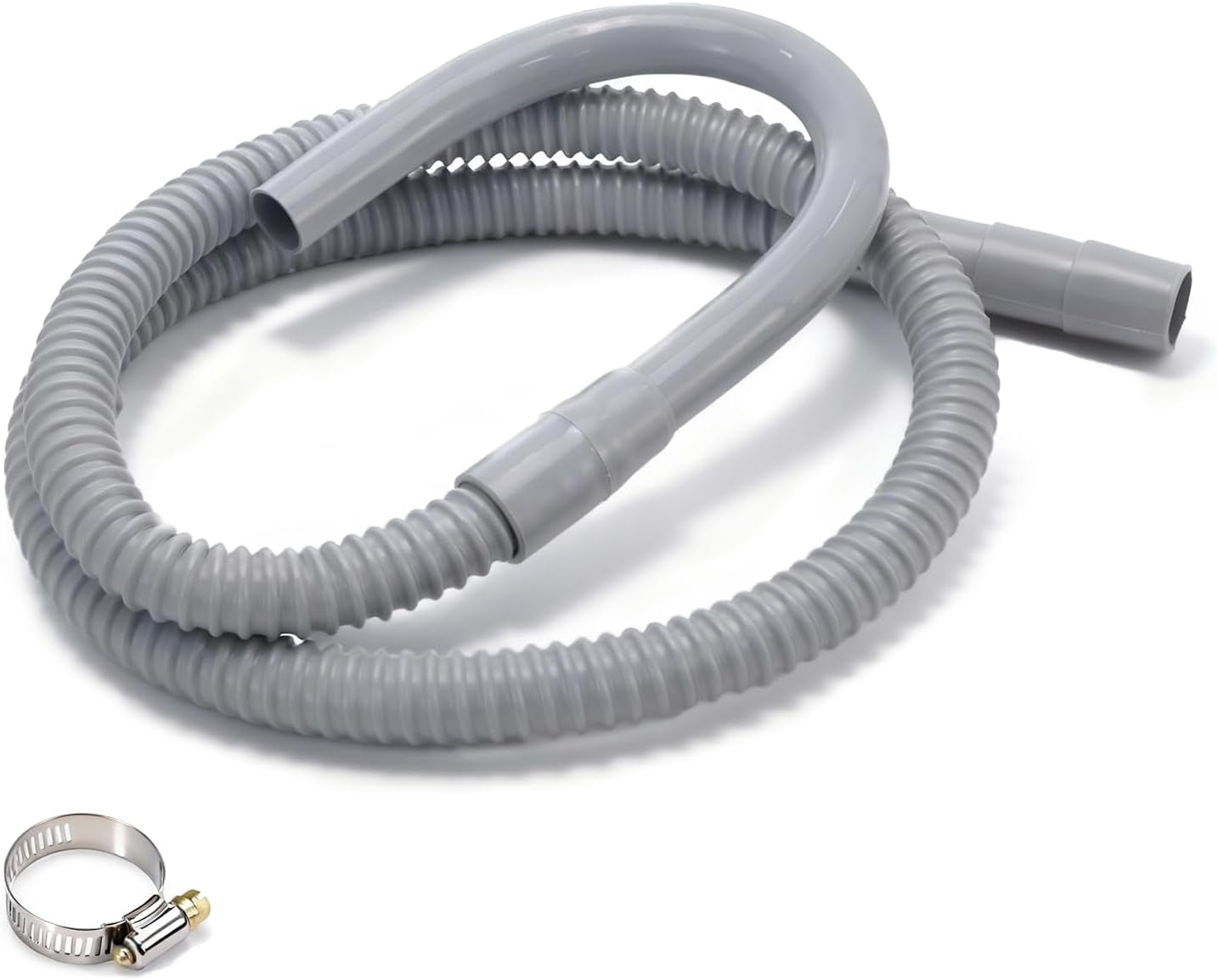 6FT Universal Washer Drain Hose, Leak-Proof & Cut-to-Fit PVC Hose, Compatible with Whirlpool, LG, Samsung Washing Machines/Dishwashers/Dryers